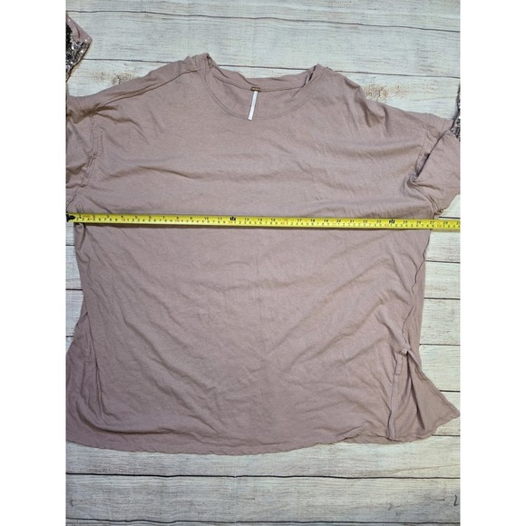 Free People Celine Long Sequin Sleeve Top Size Large Lavender Shadows Oversized - Picture 6 of 9